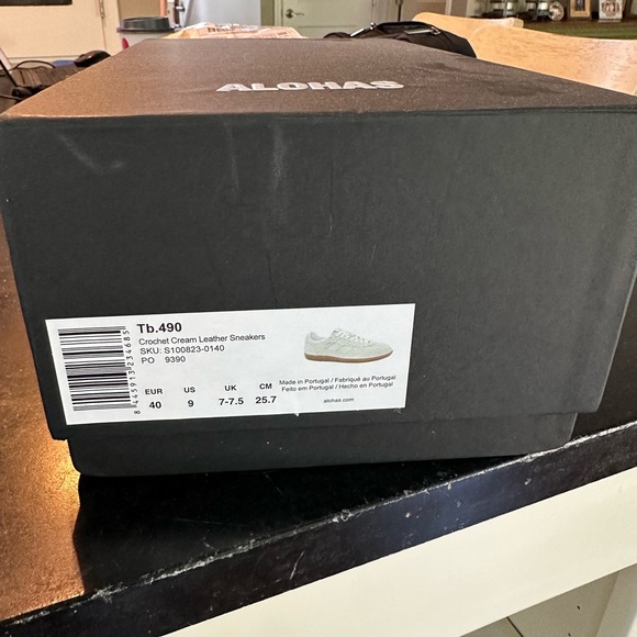 Aloha Tb. 490 Crochet Cream Leather Sneakers size 9 / 40 - Picture 7 of 8